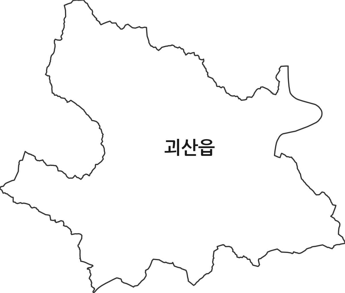 충청북도 괴산군 괴산읍 행정동 행정구역 경계 지도