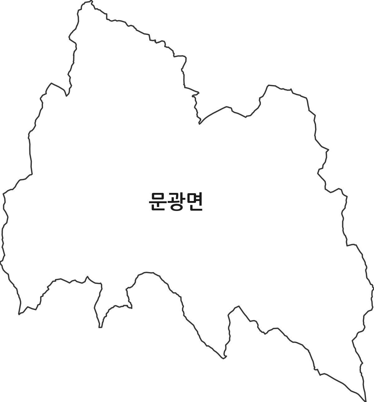 충청북도 괴산군 문광면 행정동 행정구역 경계 지도