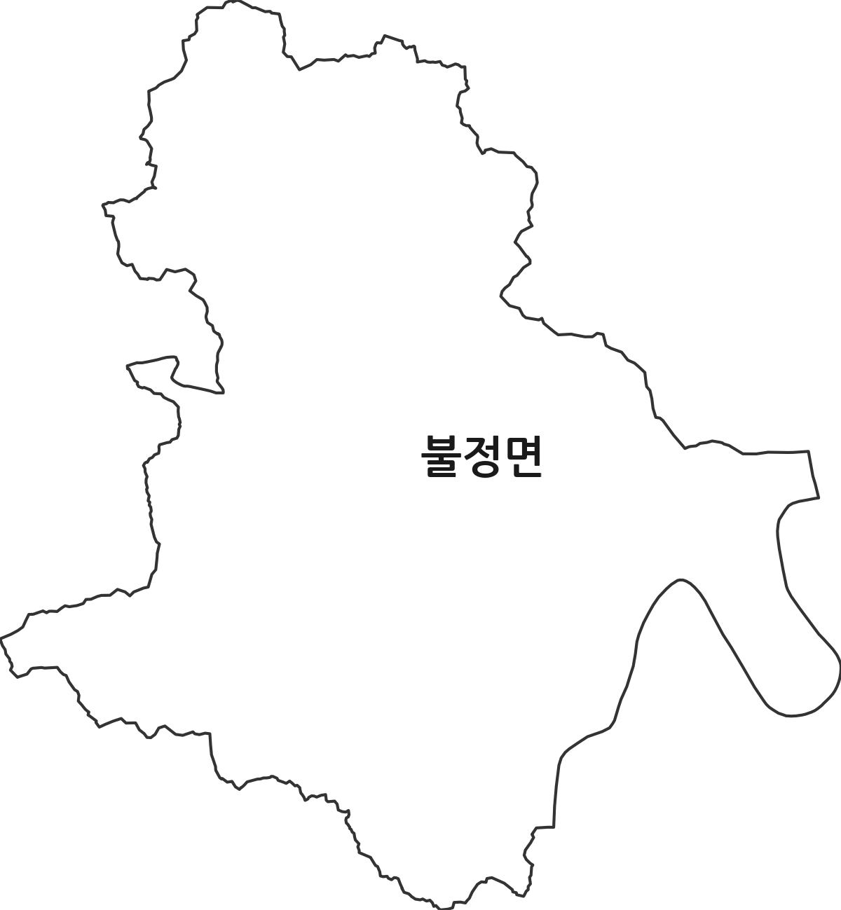 충청북도 괴산군 불정면 행정동 행정구역 경계 지도