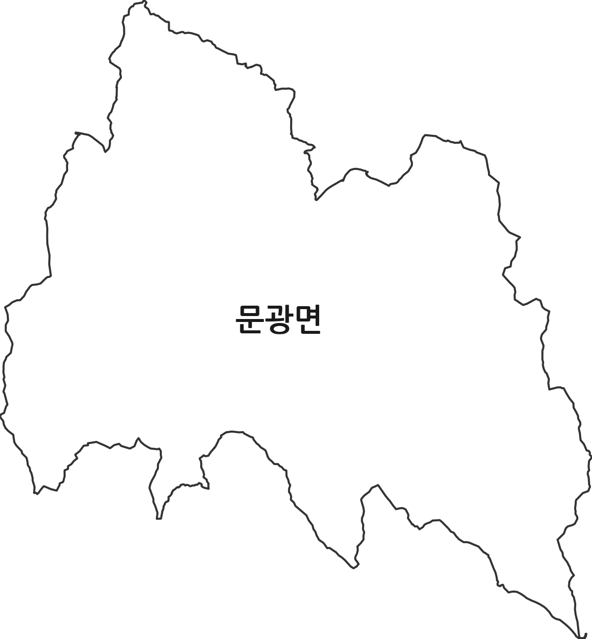 충청북도 괴산군 문광면 법정동 행정구역 경계 지도