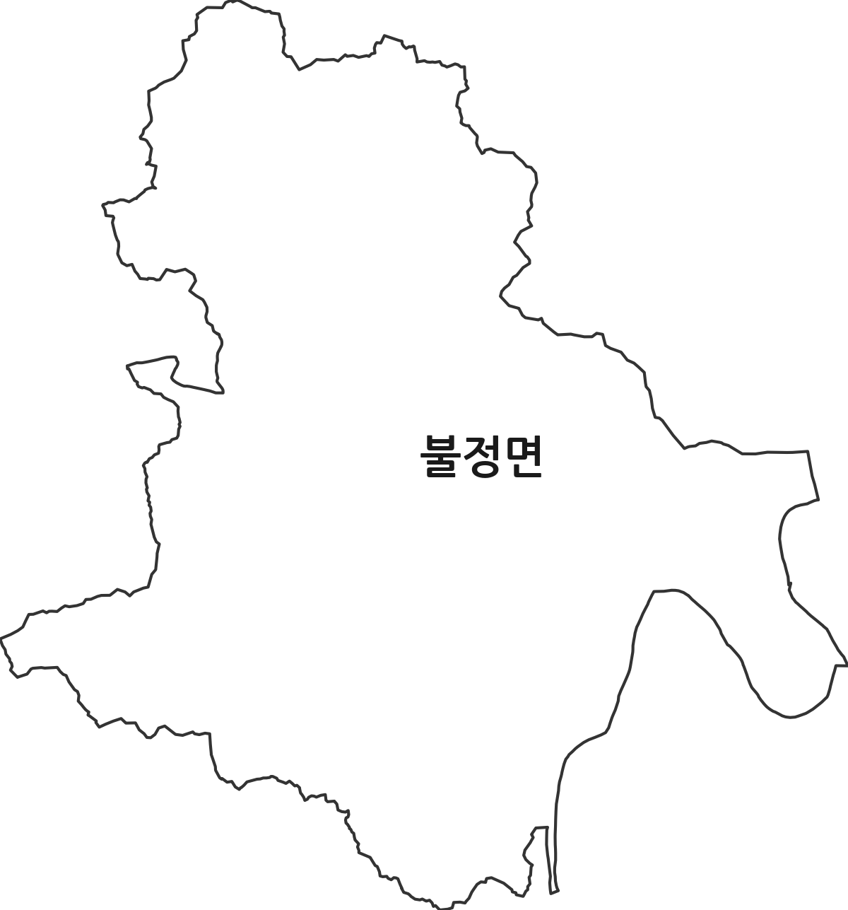 충청북도 괴산군 불정면 법정동 행정구역 경계 지도