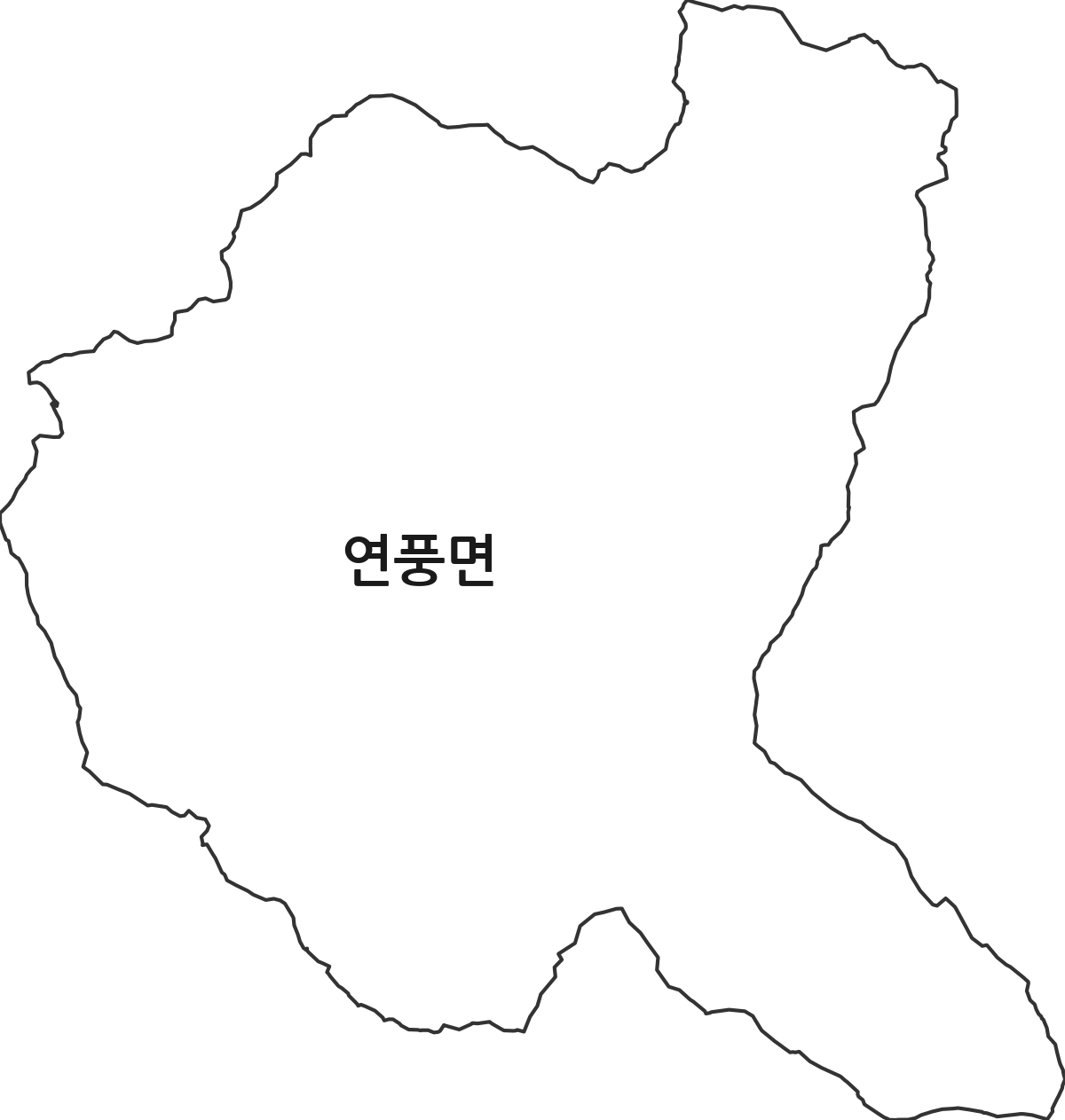 충청북도 괴산군 연풍면 법정동 행정구역 경계 지도