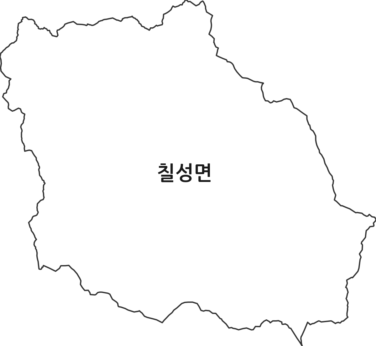 충청북도 괴산군 칠성면 법정동 행정구역 경계 지도