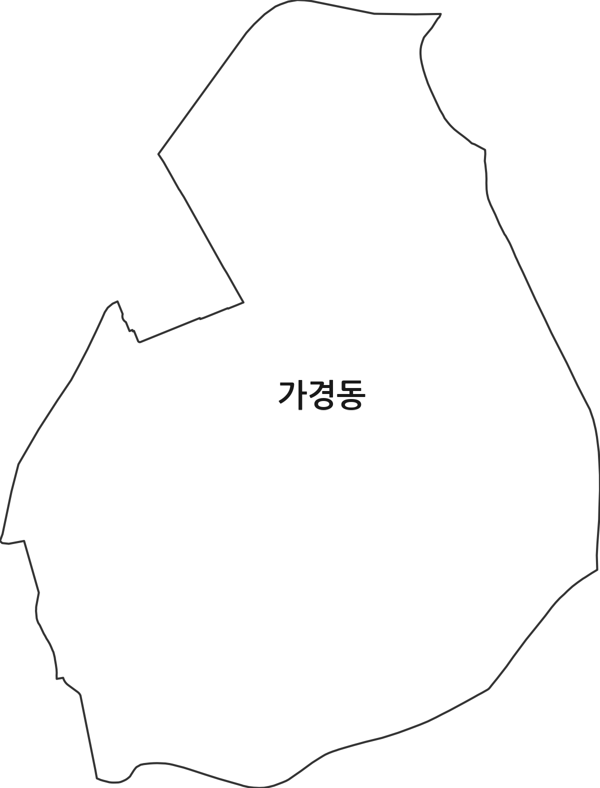 충청북도 청주시 흥덕구 가경동 행정동 행정구역 경계 지도