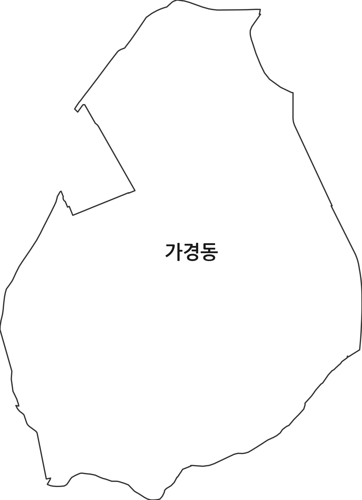 충청북도 청주시 흥덕구 가경동 법정동 행정구역 경계 지도