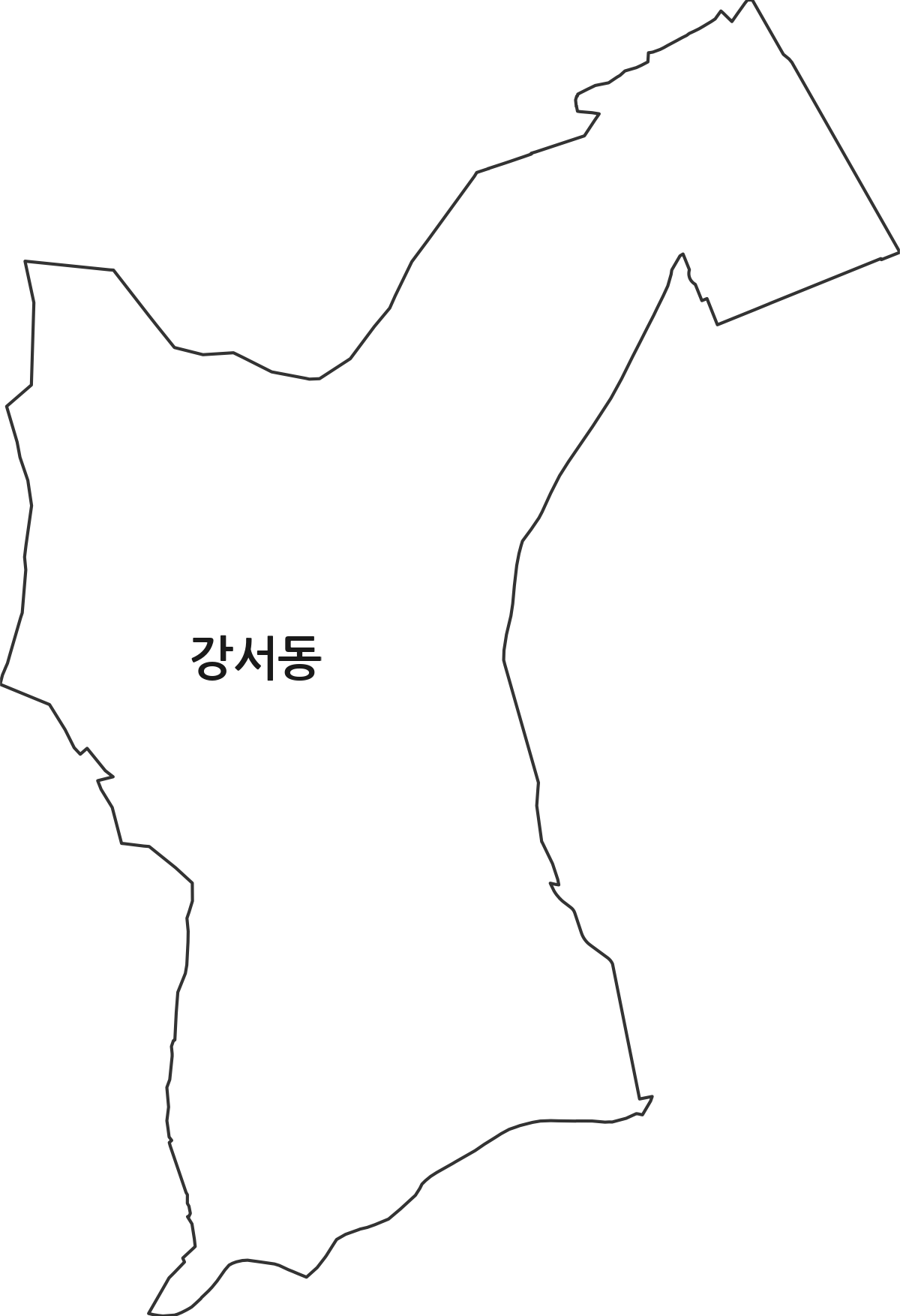 충청북도 청주시 흥덕구 강서동 법정동 행정구역 경계 지도