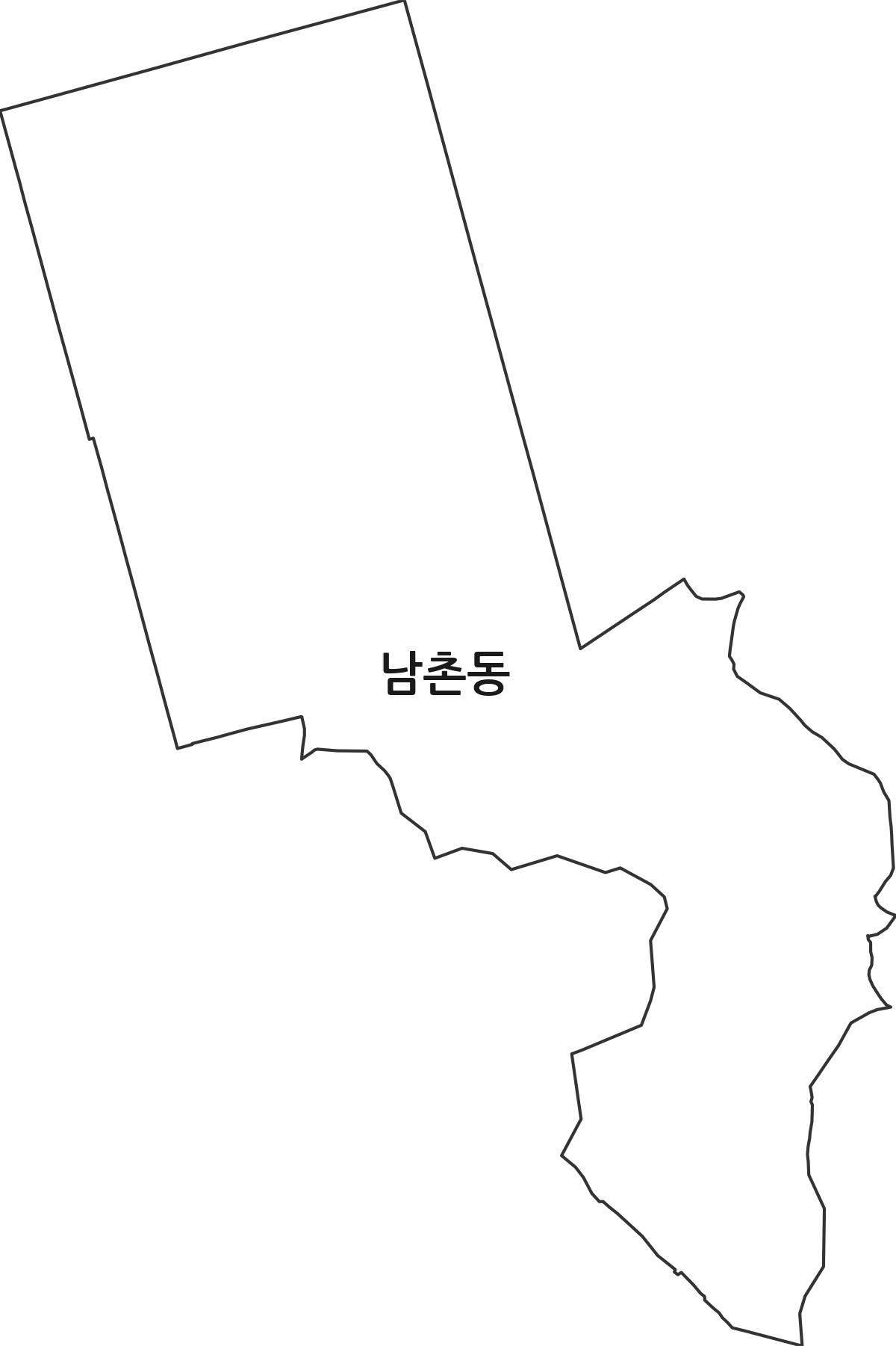 충청북도 청주시 흥덕구 남촌동 법정동 행정구역 경계 지도