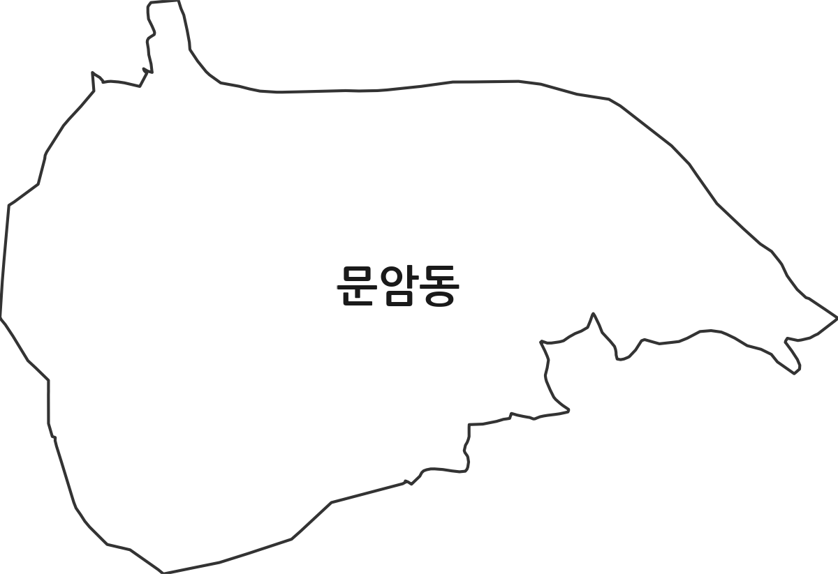 충청북도 청주시 흥덕구 문암동 법정동 행정구역 경계 지도