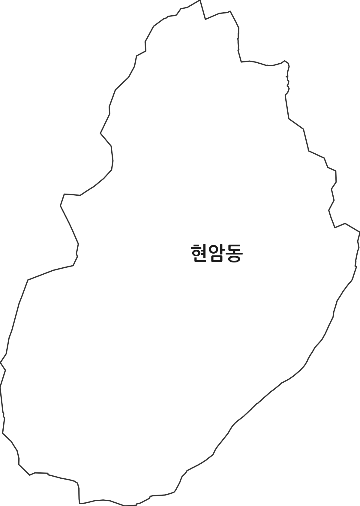 충청북도 청주시 흥덕구 현암동 법정동 행정구역 경계 지도