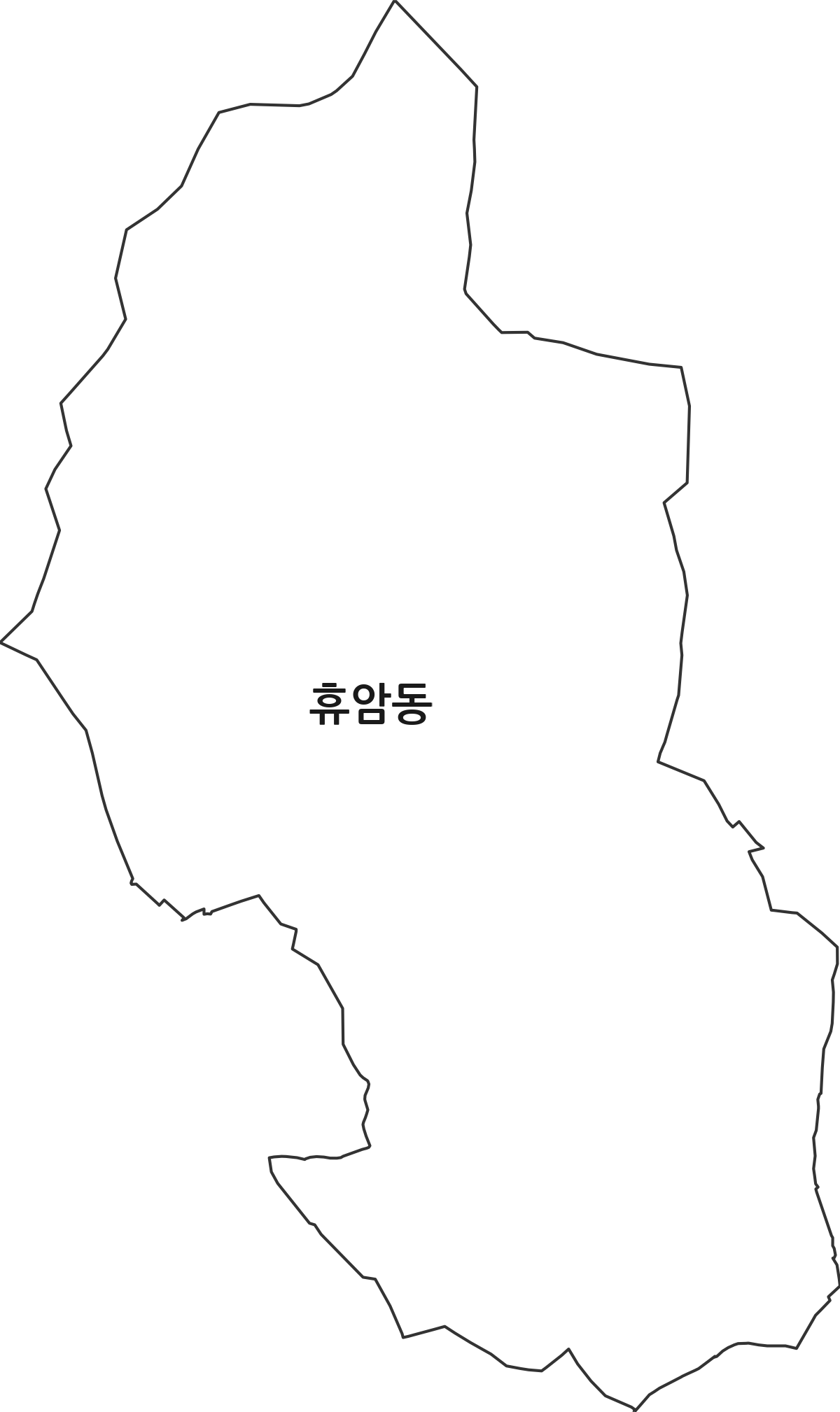 충청북도 청주시 흥덕구 휴암동 법정동 행정구역 경계 지도