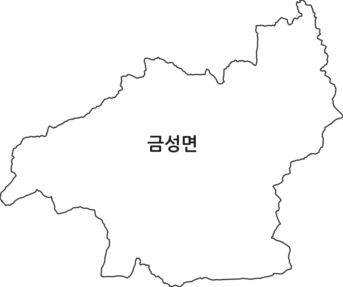충청북도 제천시 금성면 행정동 행정구역 경계 지도