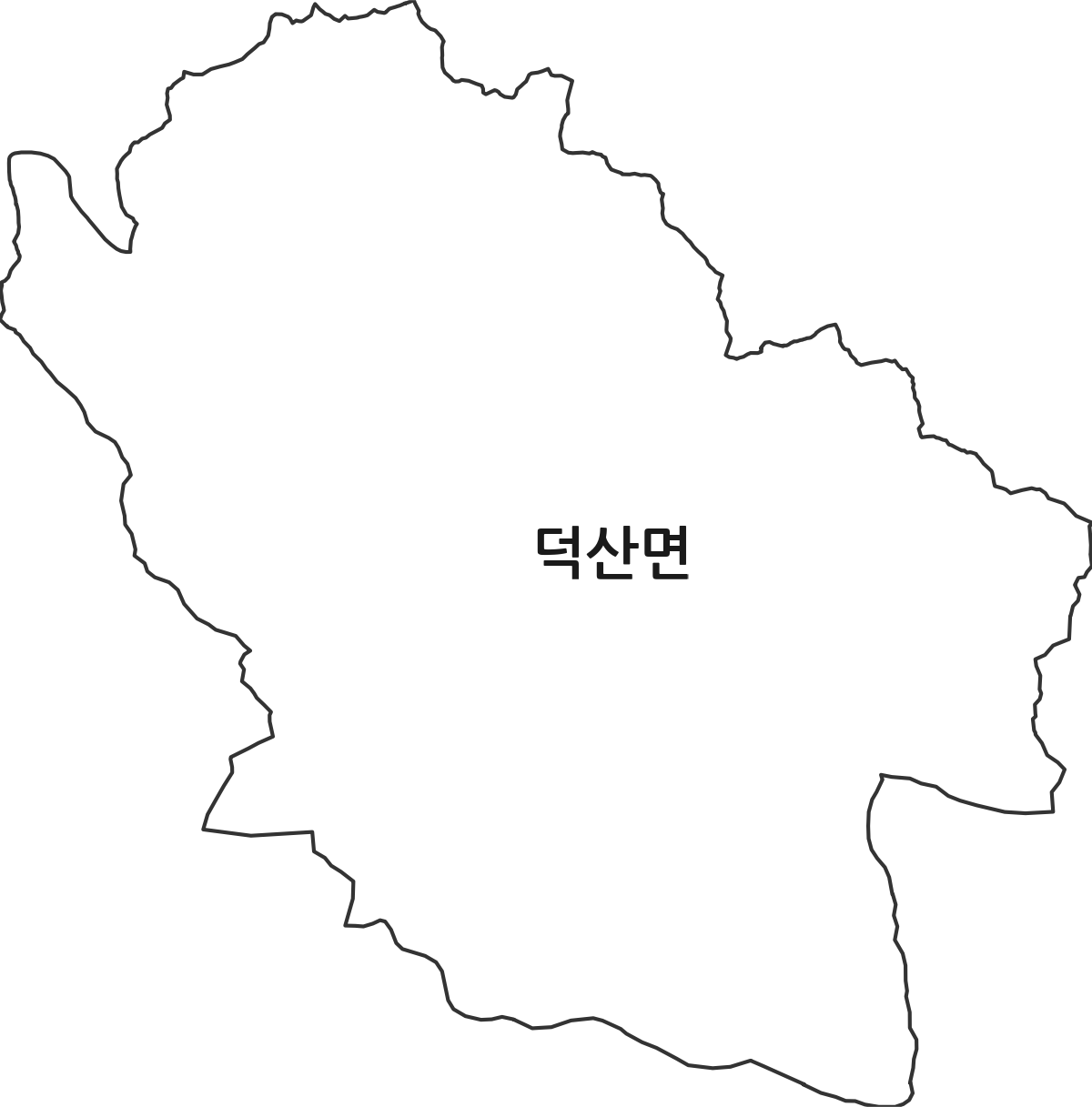 충청북도 제천시 덕산면 행정동 행정구역 경계 지도
