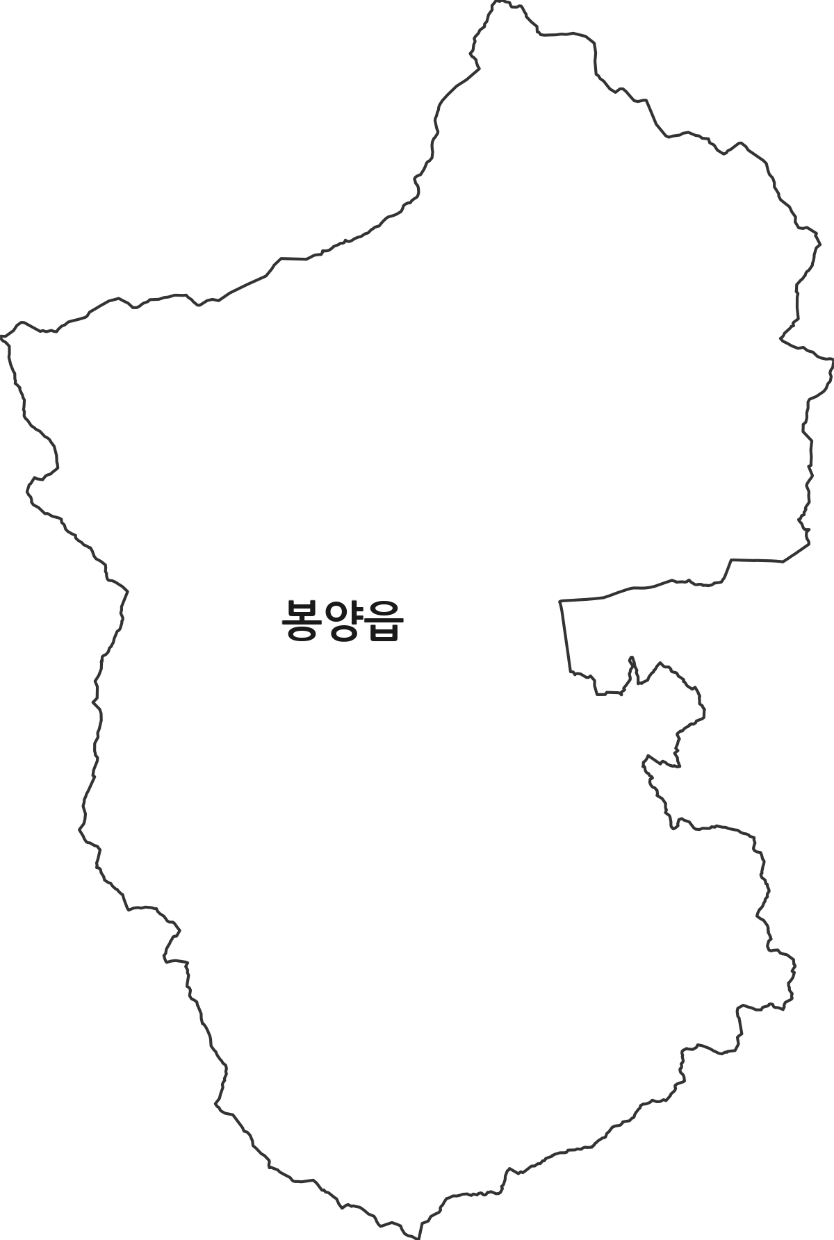 충청북도 제천시 봉양읍 행정동 행정구역 경계 지도