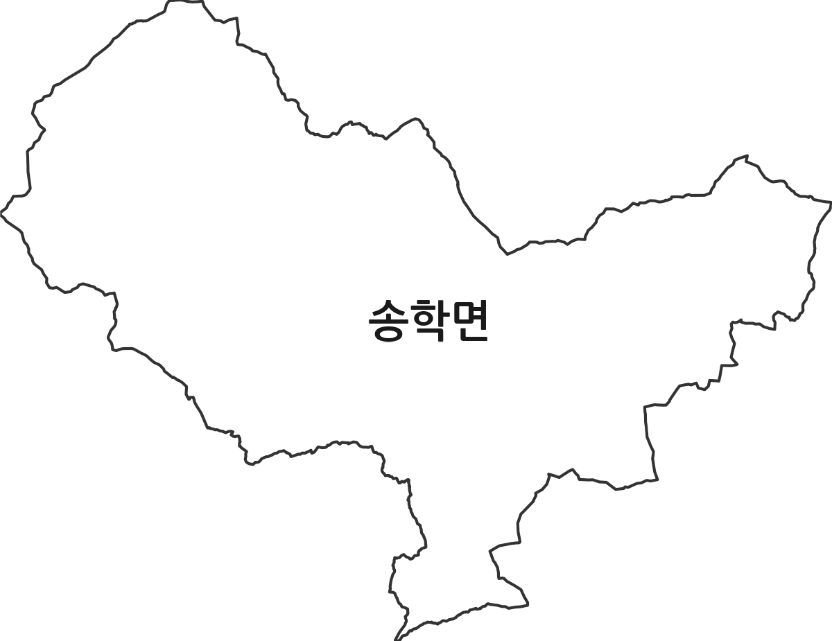 충청북도 제천시 송학면 행정동 행정구역 경계 지도