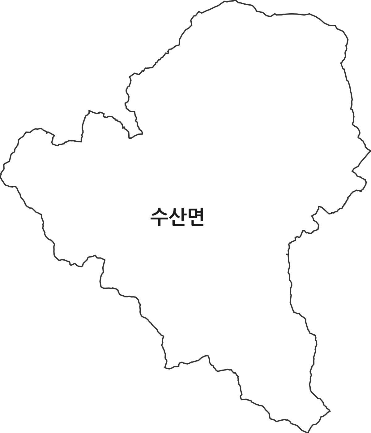 충청북도 제천시 수산면 행정동 행정구역 경계 지도