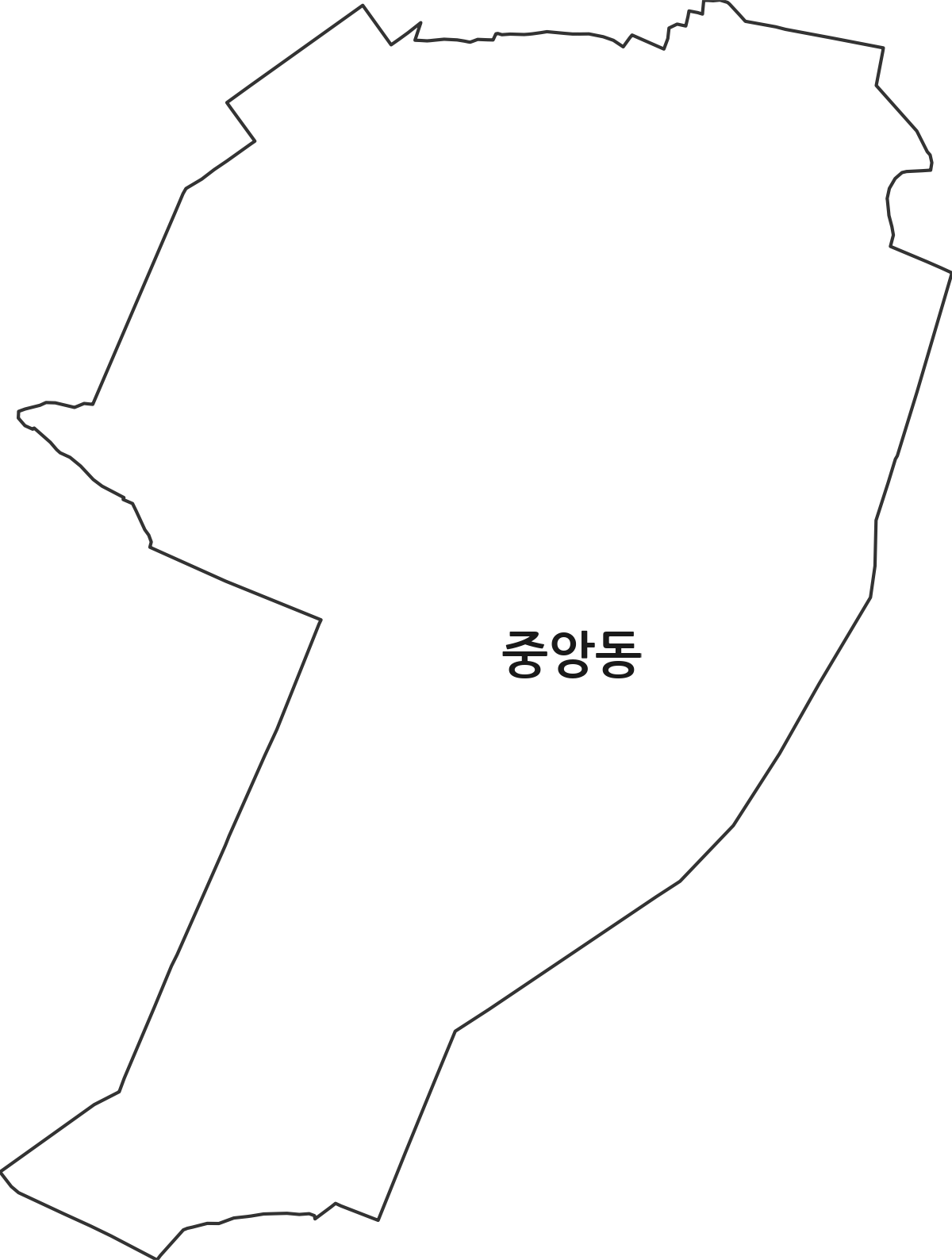 충청북도 제천시 중앙동 행정동 행정구역 경계 지도