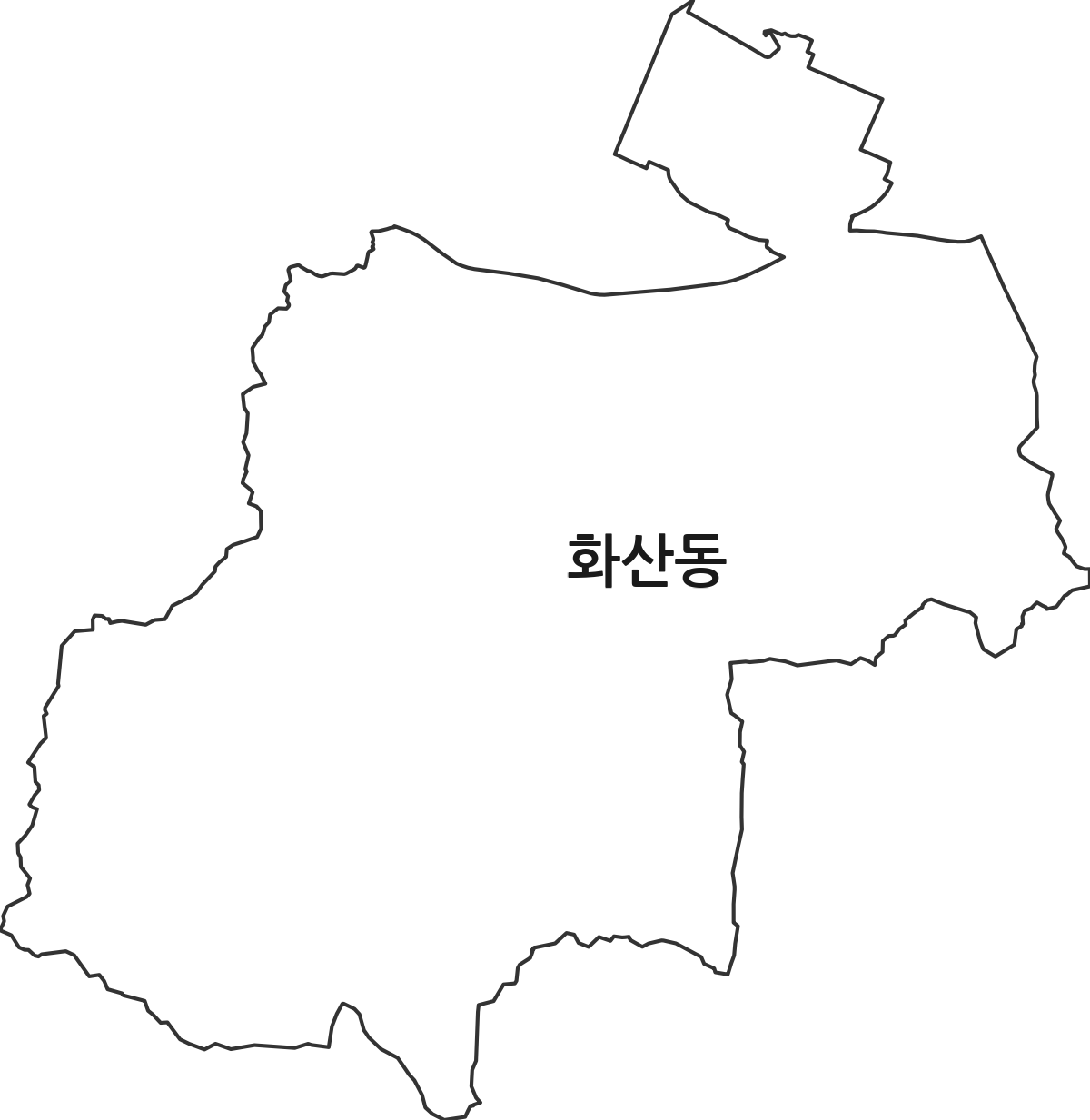 충청북도 제천시 화산동 행정동 행정구역 경계 지도
