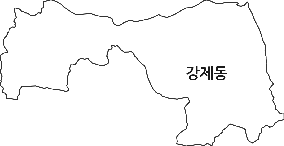충청북도 제천시 강제동 법정동 행정구역 경계 지도