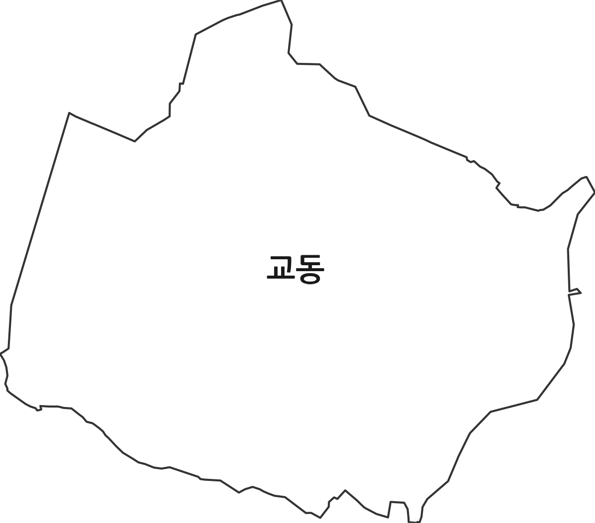 충청북도 제천시 교동 법정동 행정구역 경계 지도