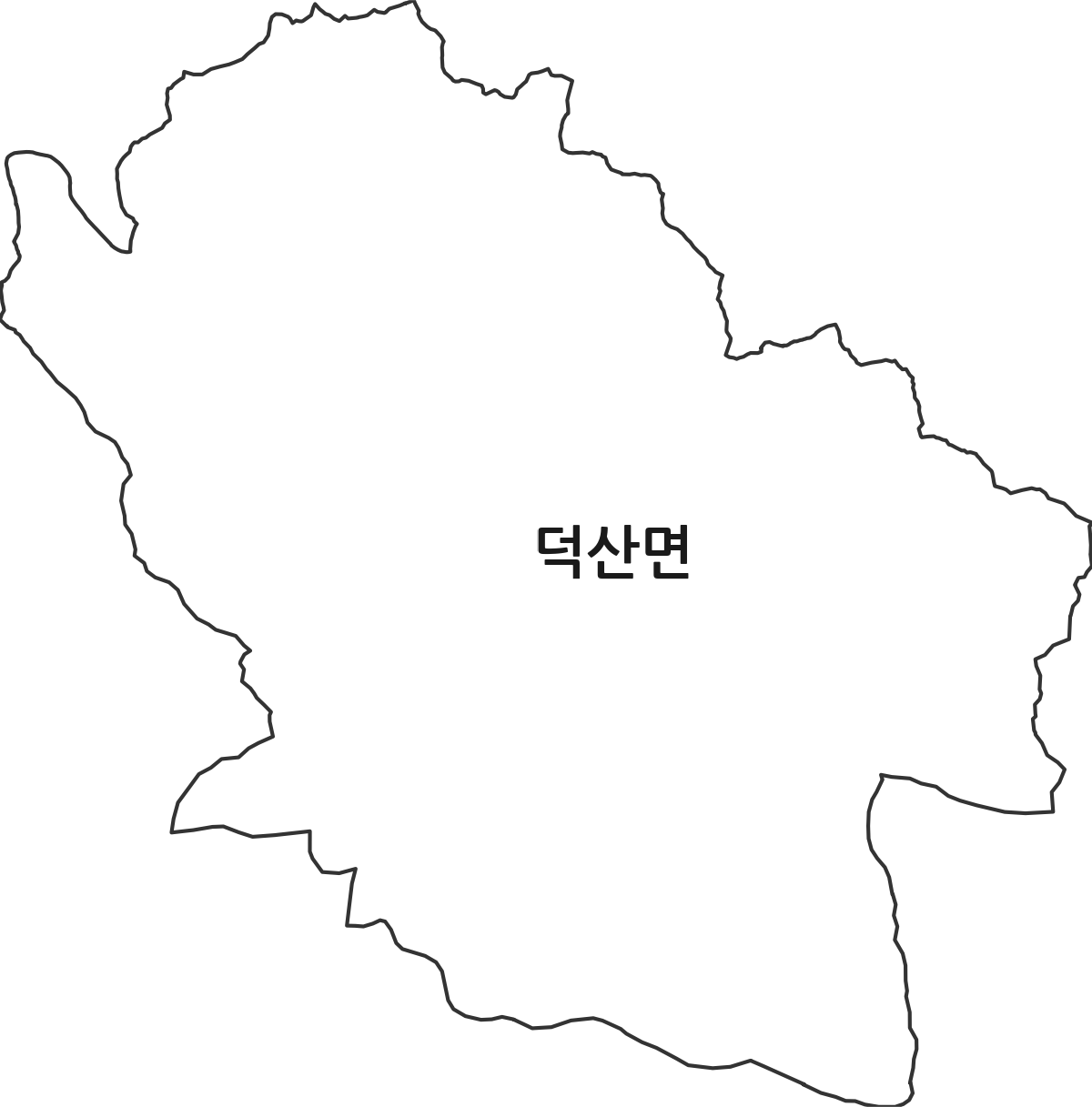 충청북도 제천시 덕산면 법정동 행정구역 경계 지도
