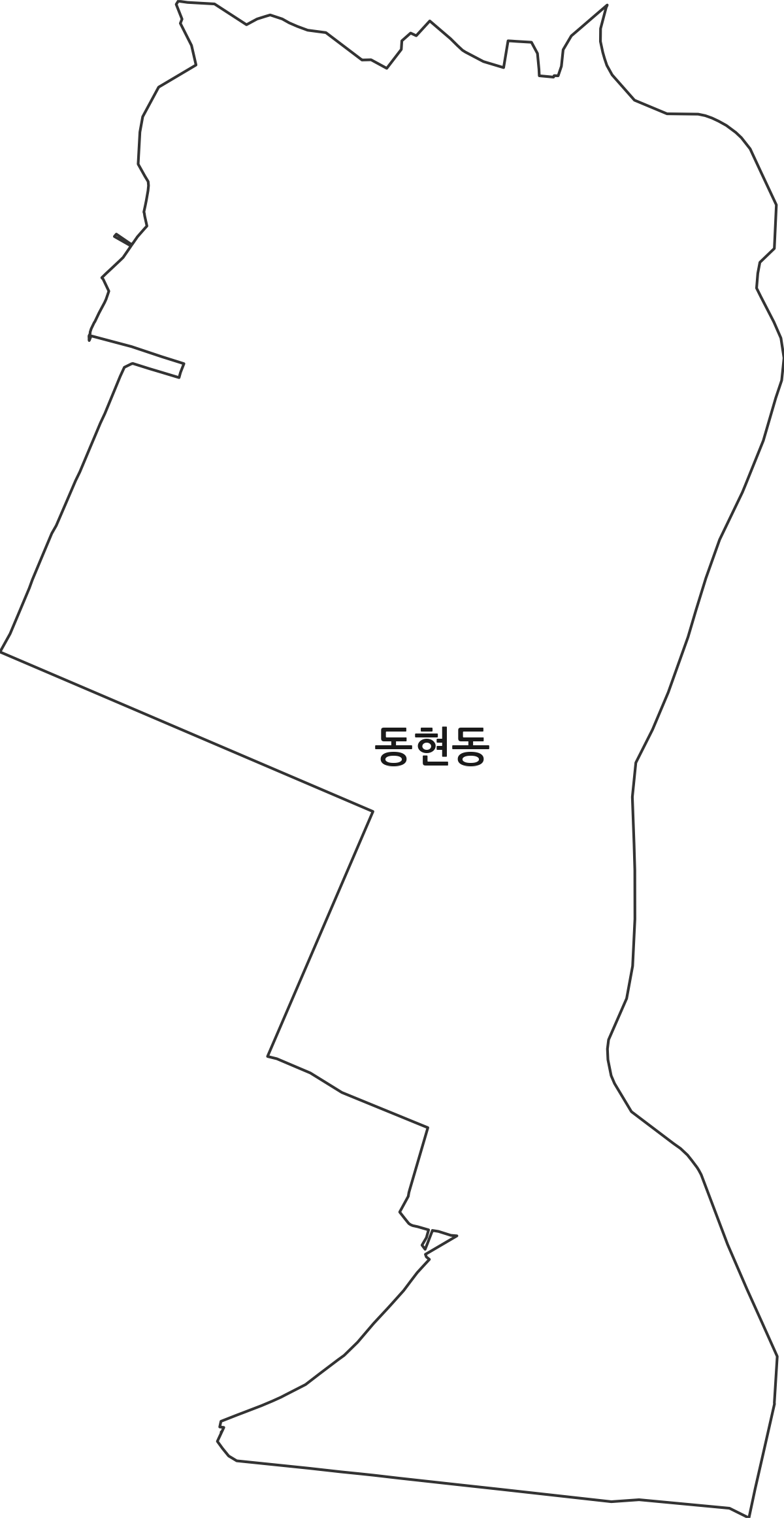 충청북도 제천시 동현동 법정동 행정구역 경계 지도