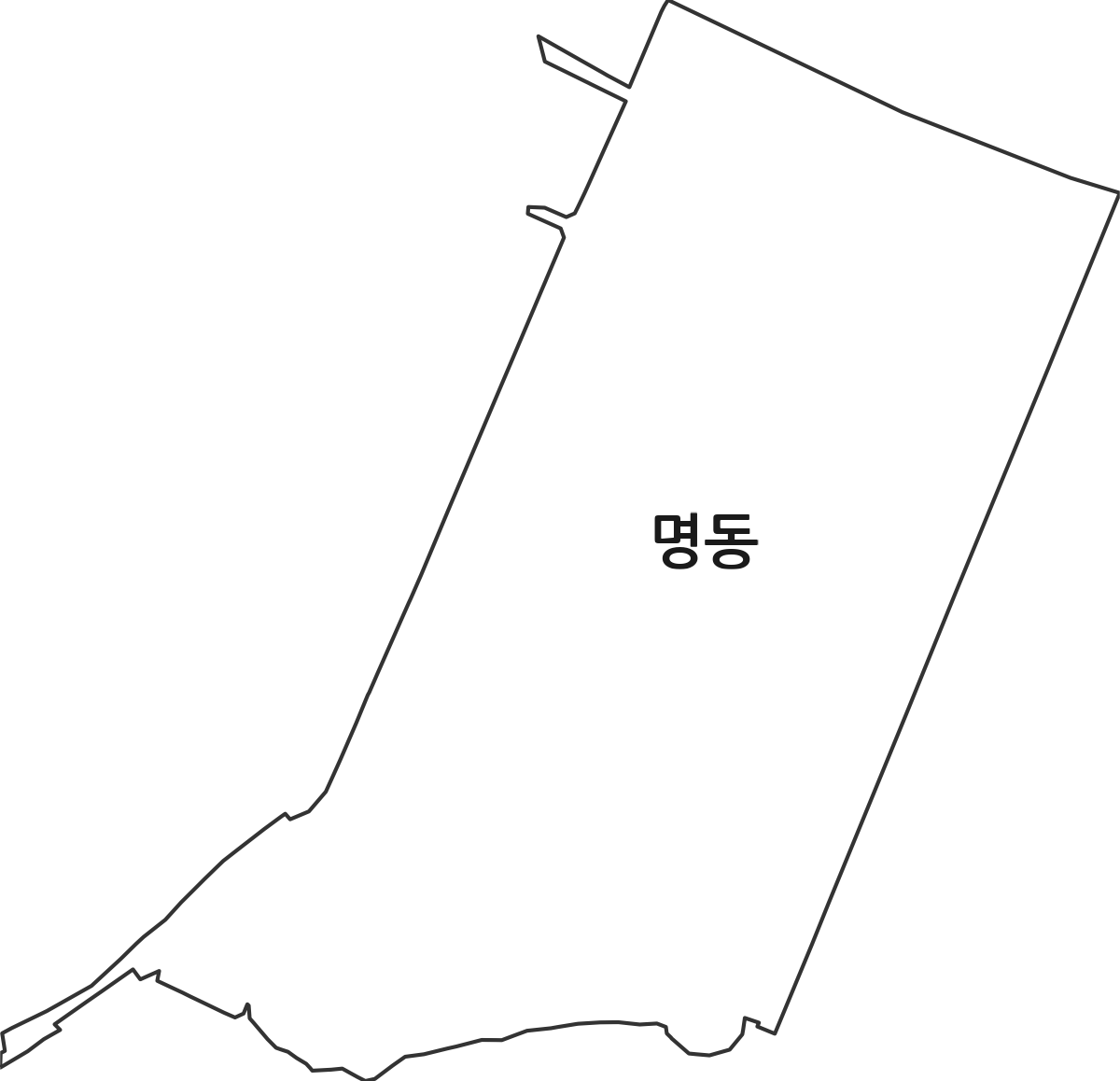 충청북도 제천시 명동 법정동 행정구역 경계 지도