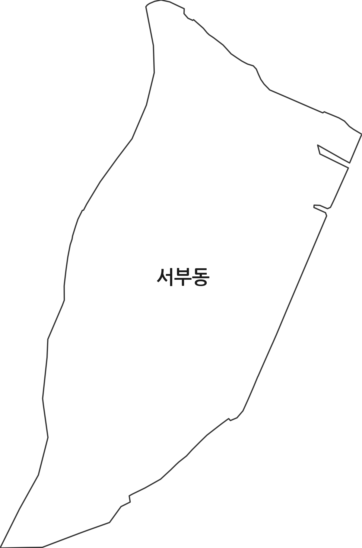 충청북도 제천시 서부동 법정동 행정구역 경계 지도