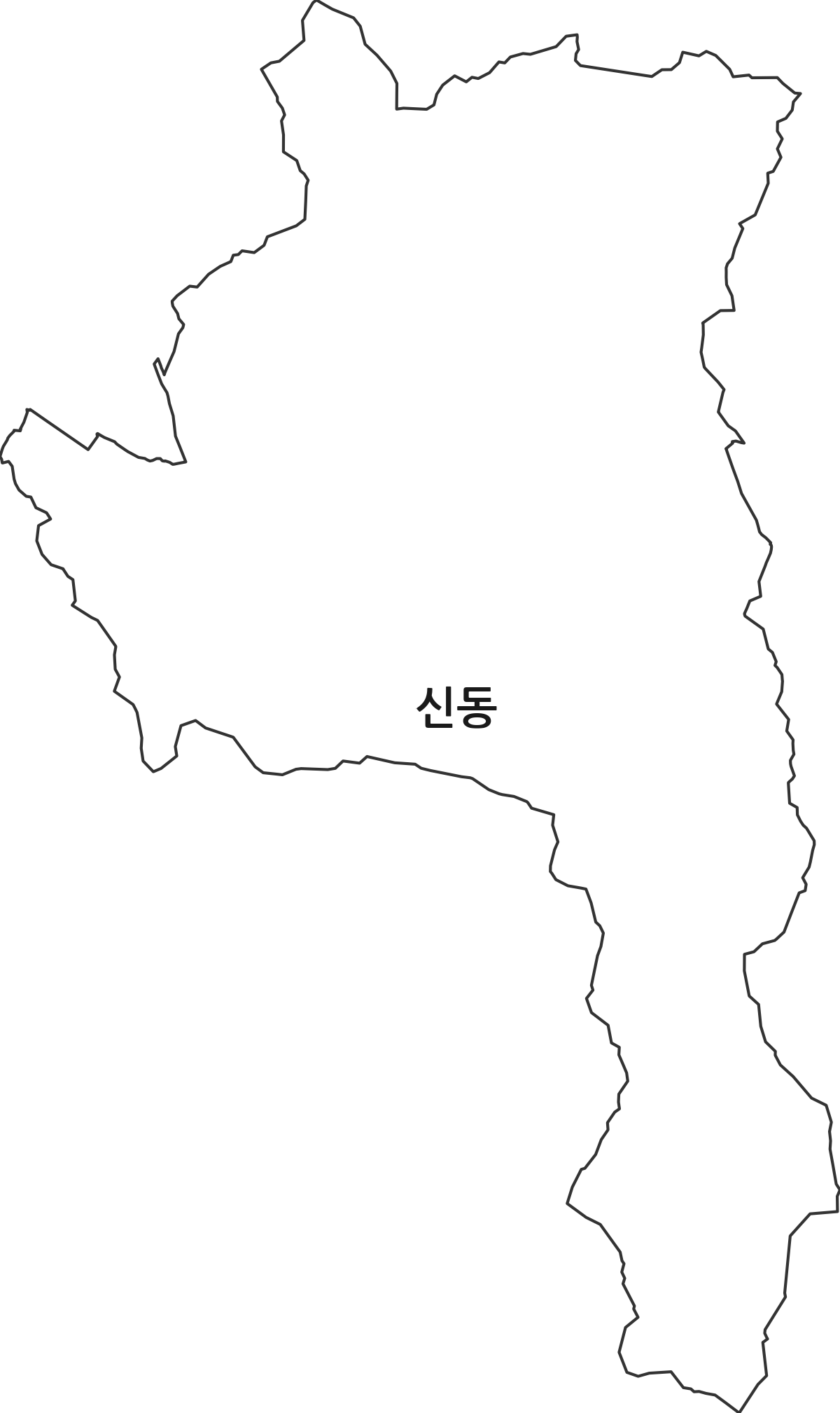 충청북도 제천시 신동 법정동 행정구역 경계 지도