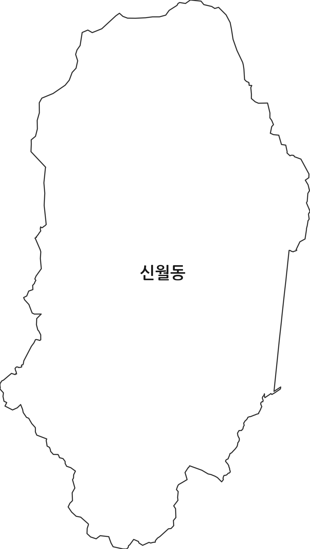 충청북도 제천시 신월동 법정동 행정구역 경계 지도