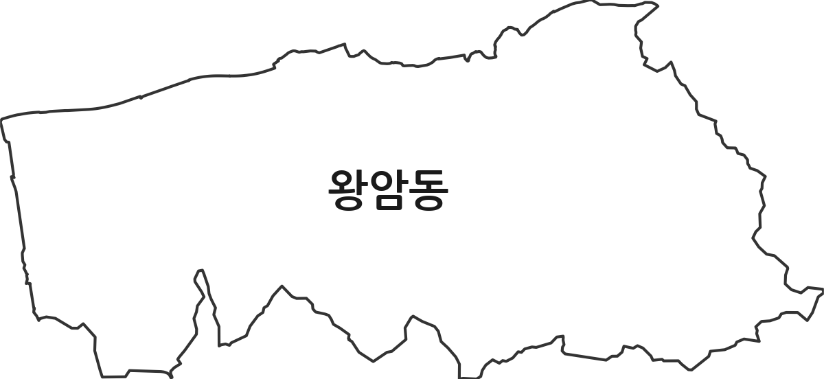 충청북도 제천시 왕암동 법정동 행정구역 경계 지도
