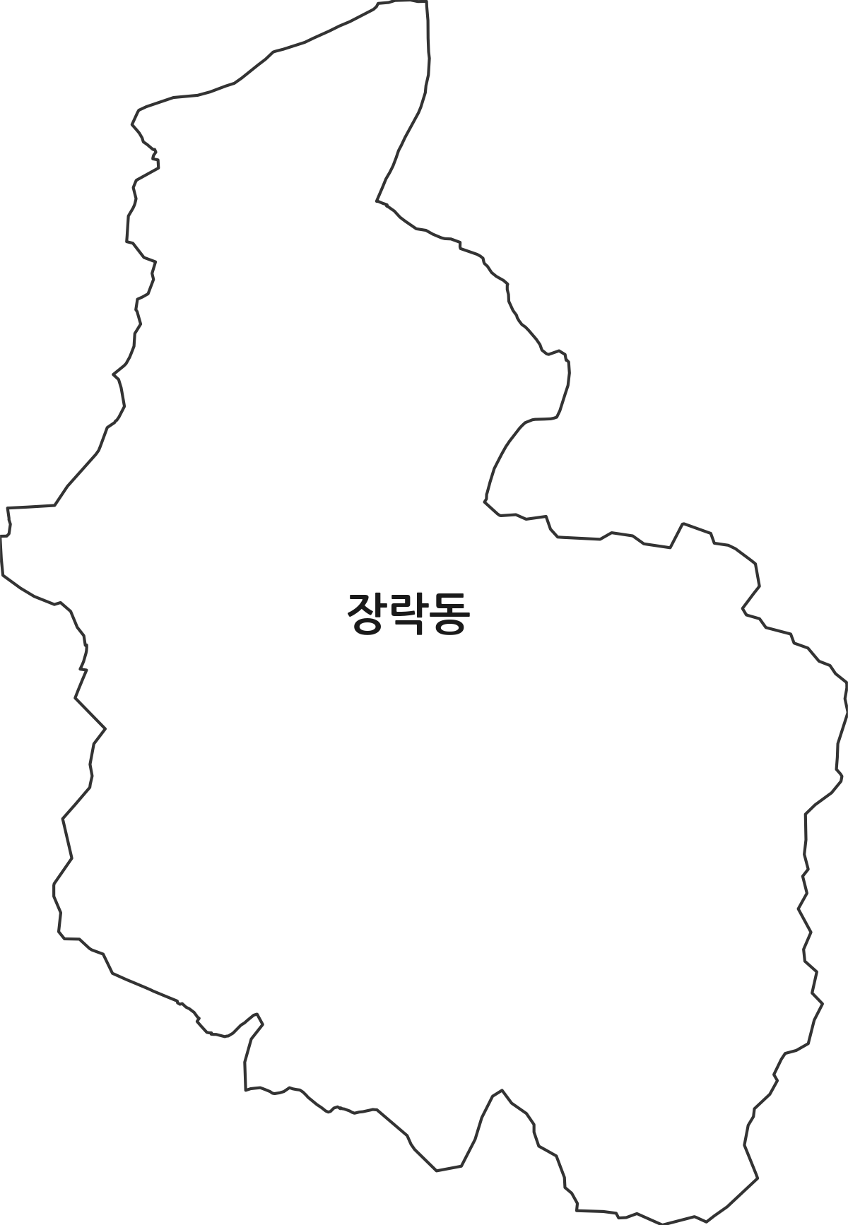 충청북도 제천시 장락동 법정동 행정구역 경계 지도