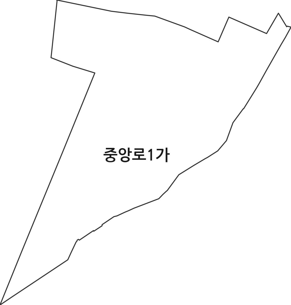 충청북도 제천시 중앙로1가 법정동 행정구역 경계 지도