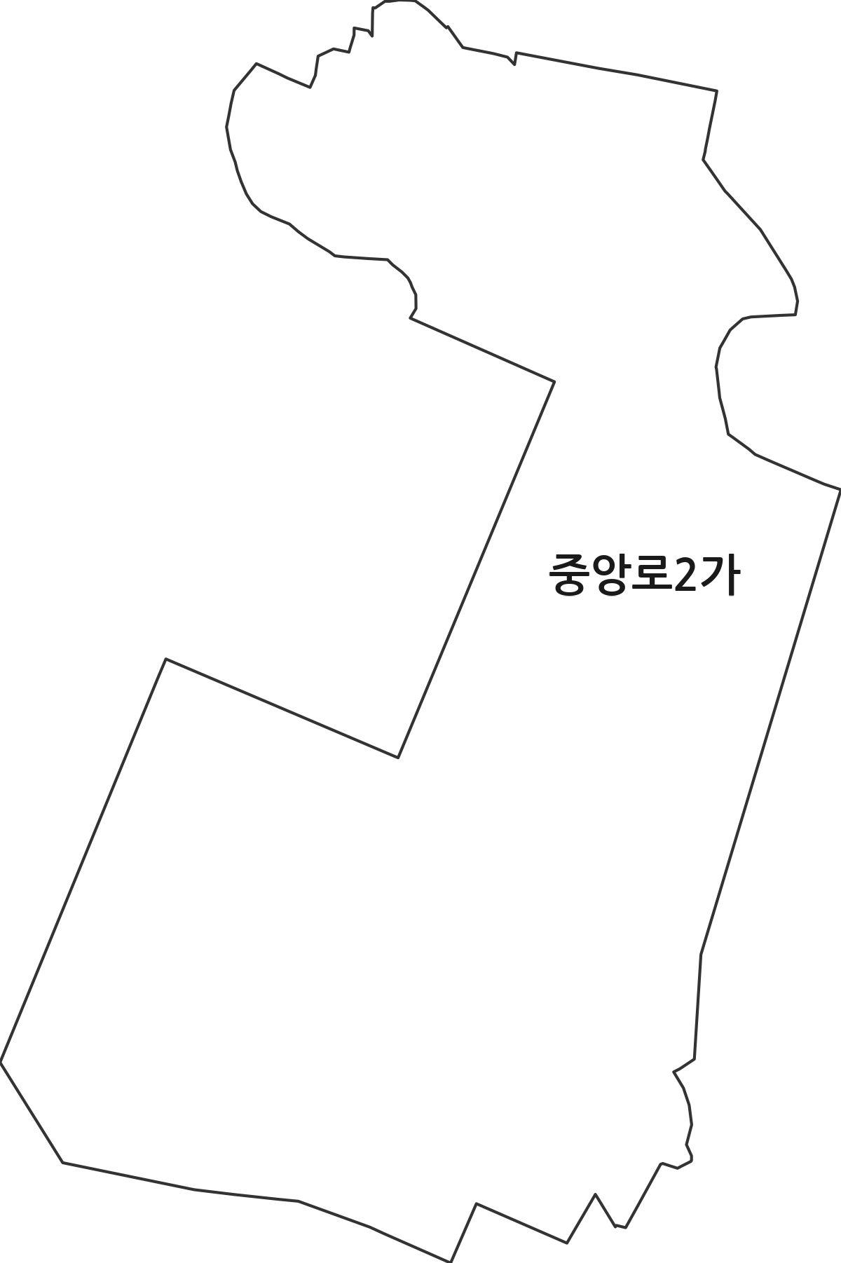 충청북도 제천시 중앙로2가 법정동 행정구역 경계 지도