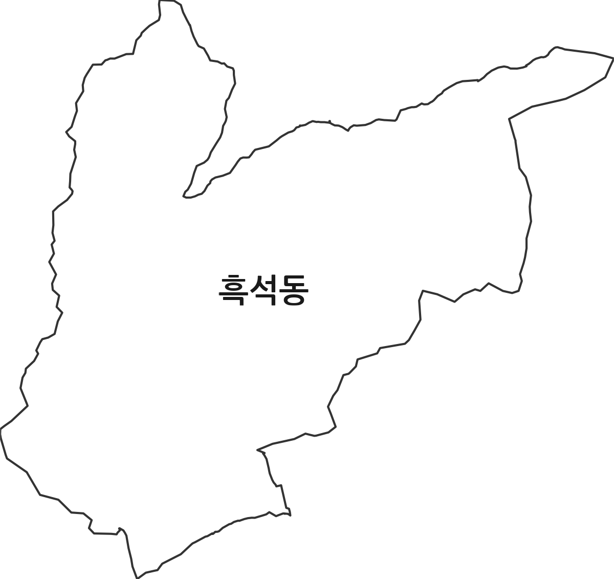 충청북도 제천시 흑석동 법정동 행정구역 경계 지도