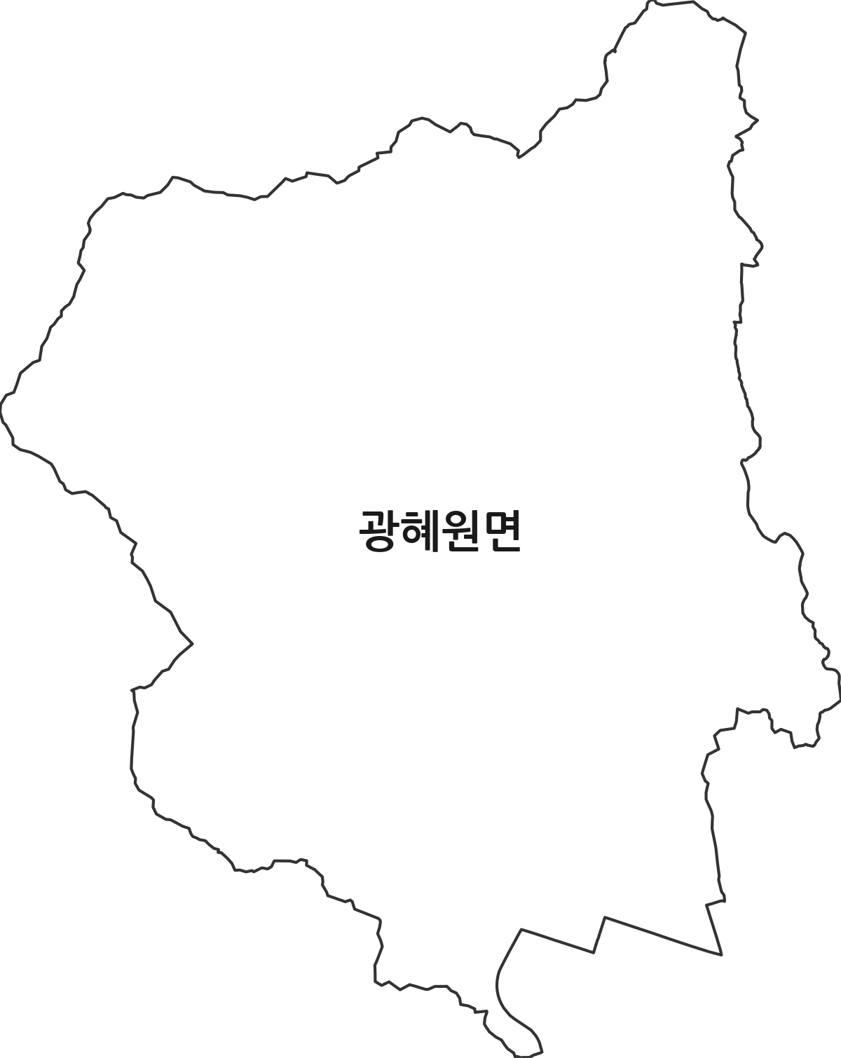 충청북도 진천군 광혜원면 행정동 행정구역 경계 지도