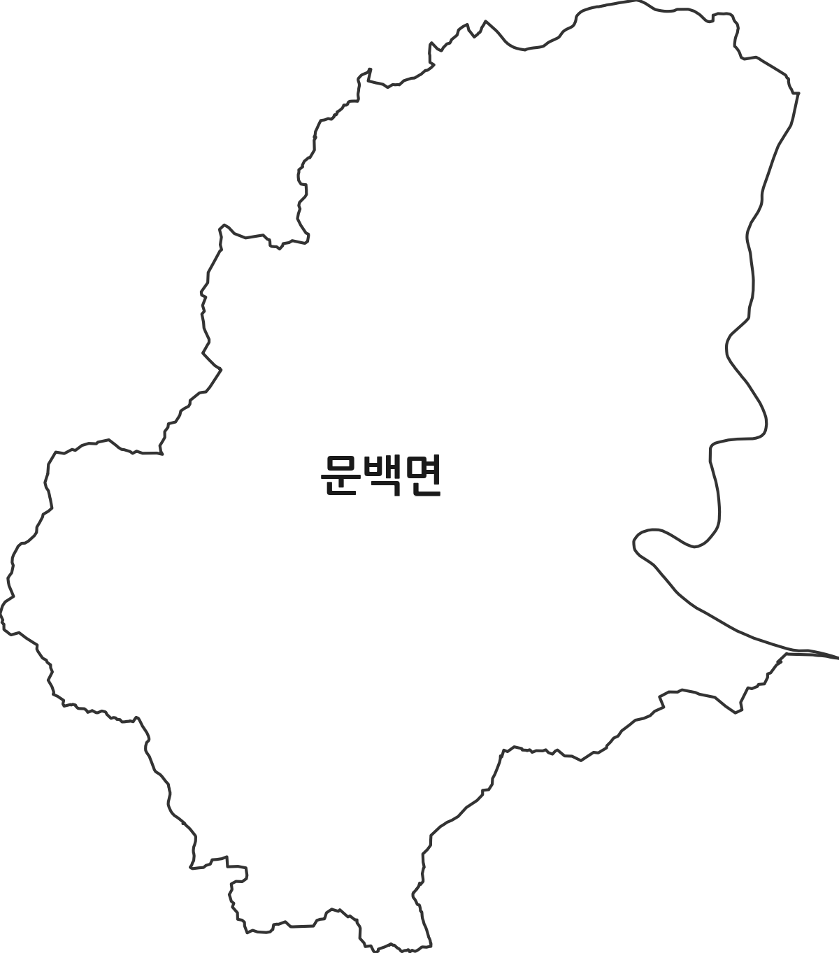 충청북도 진천군 문백면 행정동 행정구역 경계 지도