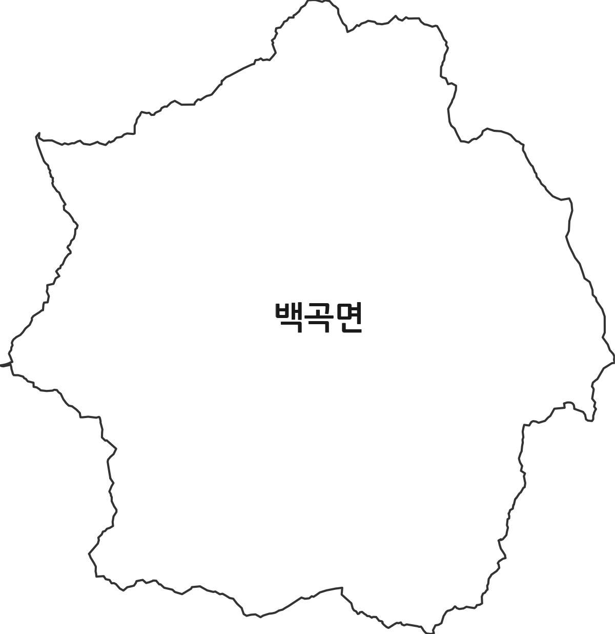 충청북도 진천군 백곡면 행정동 행정구역 경계 지도