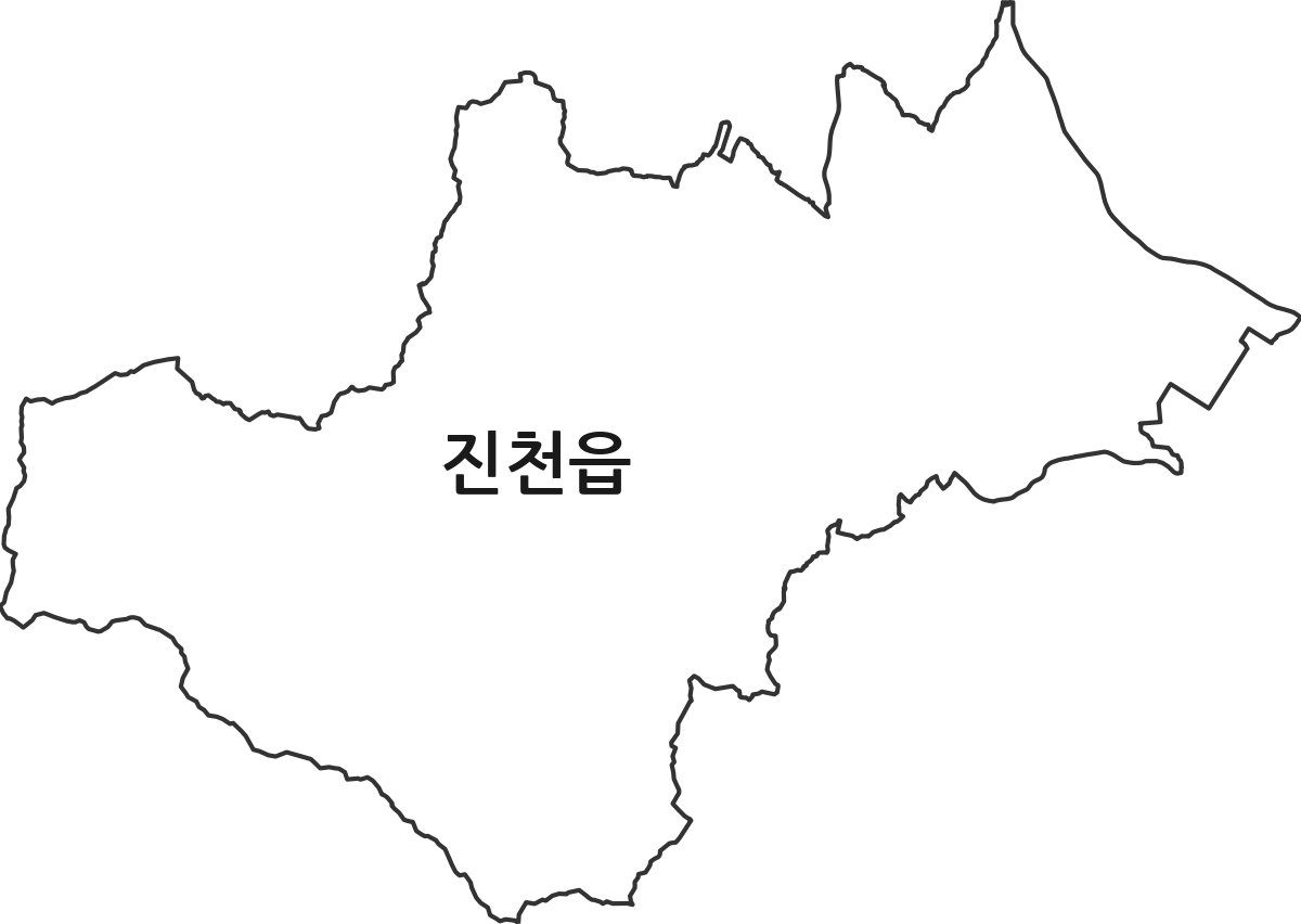 충청북도 진천군 진천읍 행정동 행정구역 경계 지도