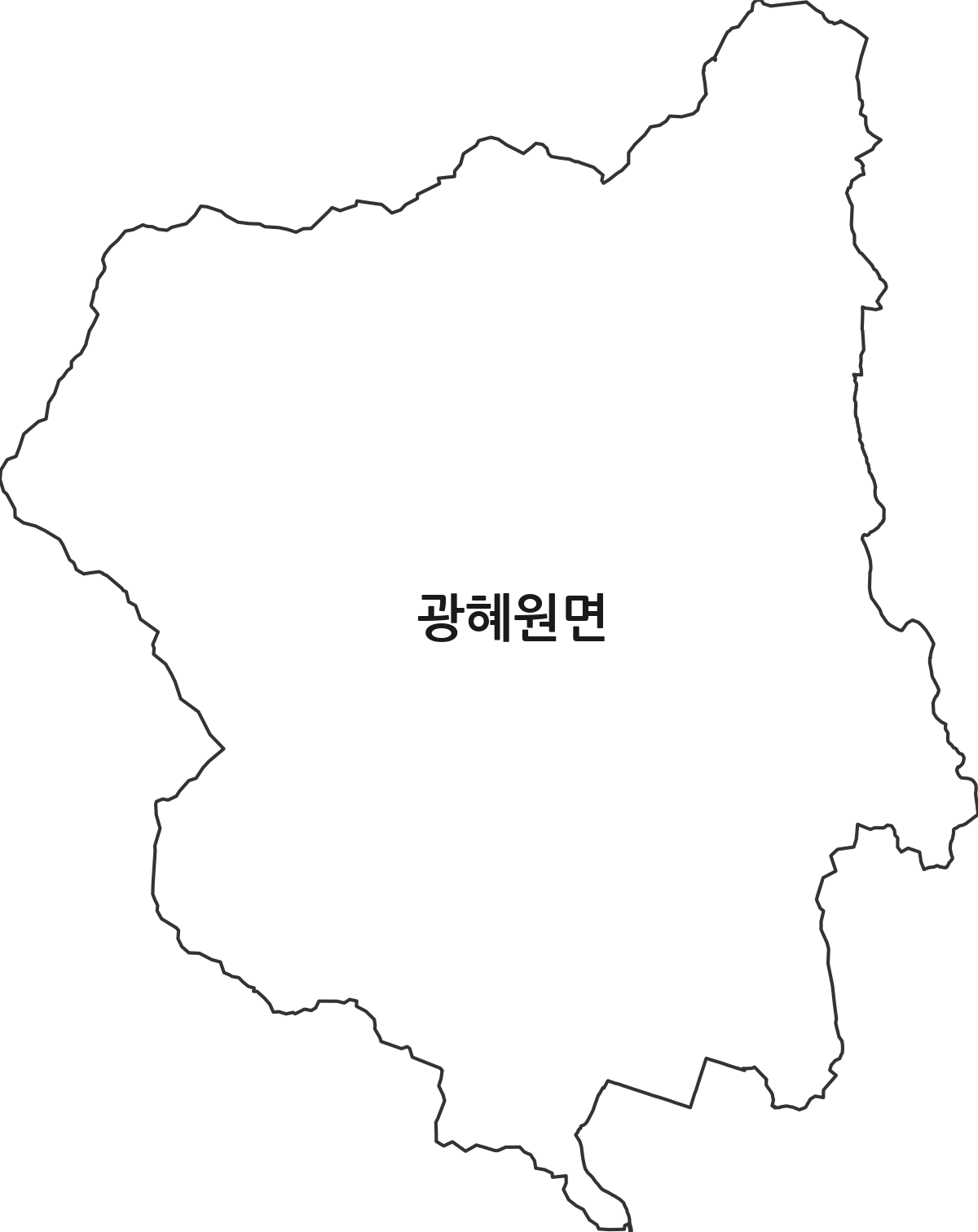 충청북도 진천군 광혜원면 법정동 행정구역 경계 지도