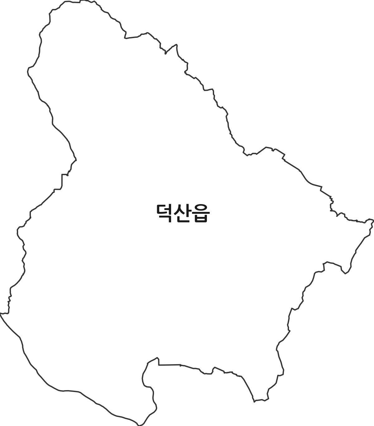 충청북도 진천군 덕산읍 법정동 행정구역 경계 지도