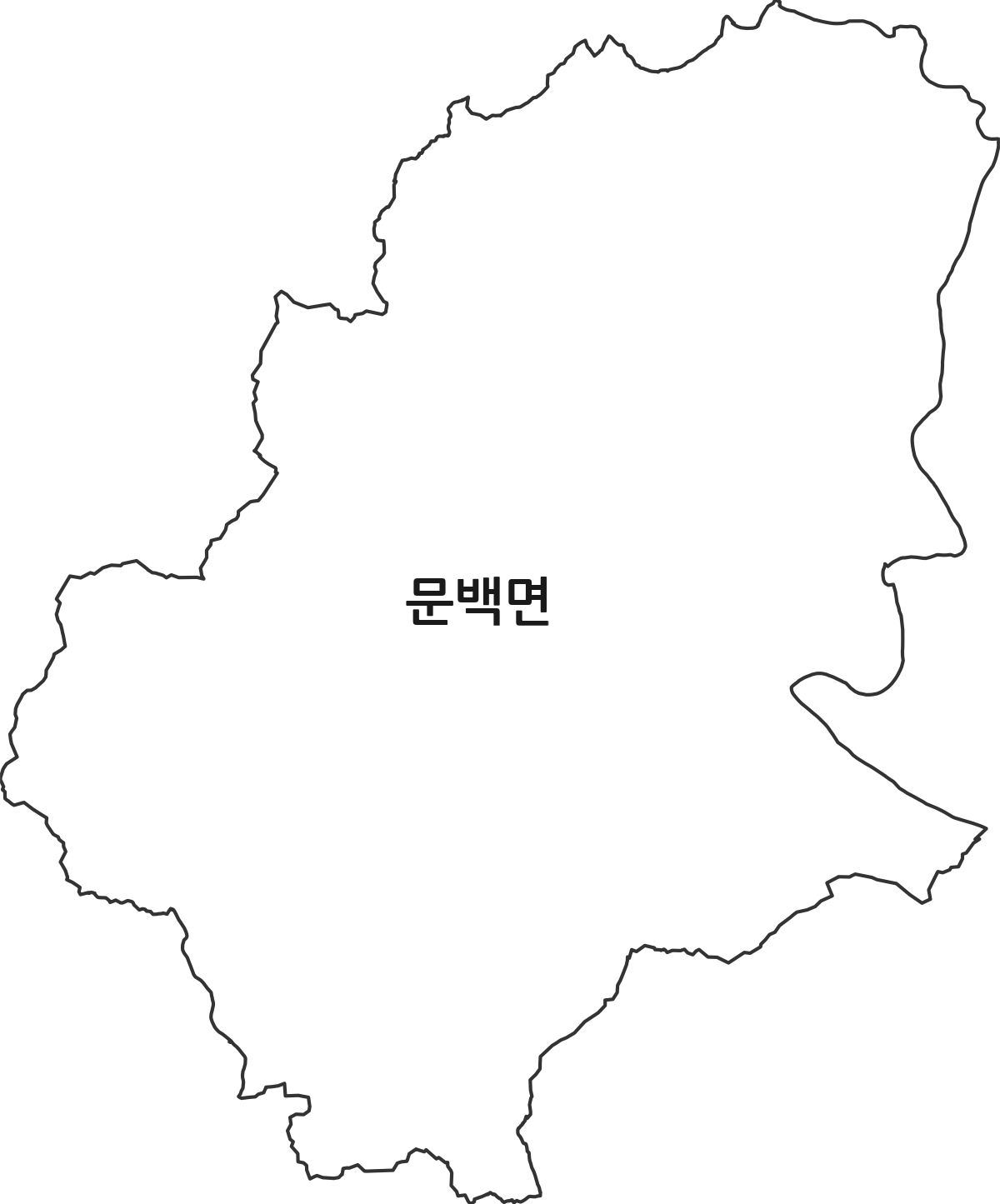 충청북도 진천군 문백면 법정동 행정구역 경계 지도