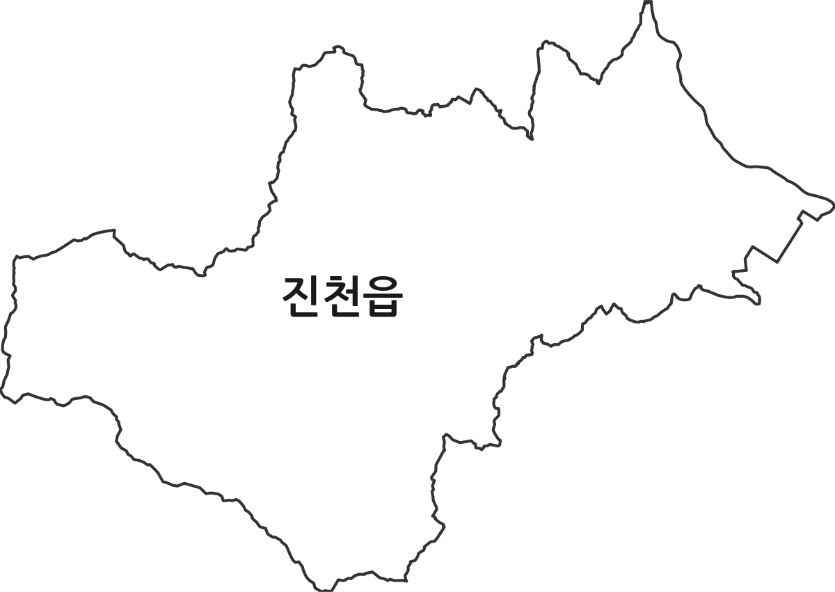 충청북도 진천군 진천읍 법정동 행정구역 경계 지도