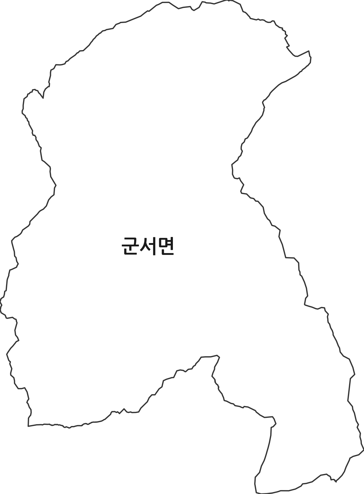 충청북도 옥천군 군서면 법정동 행정구역 경계 지도