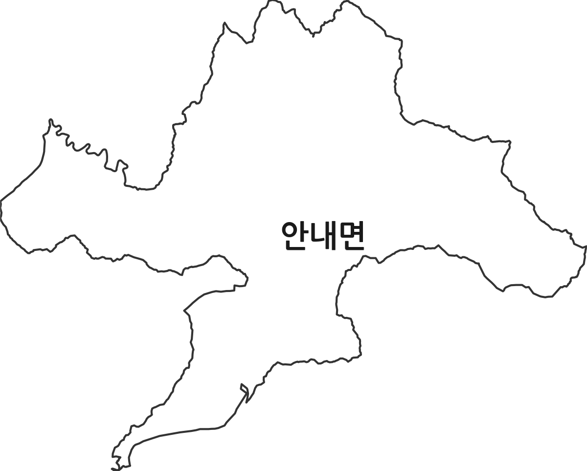 충청북도 옥천군 안내면 법정동 행정구역 경계 지도
