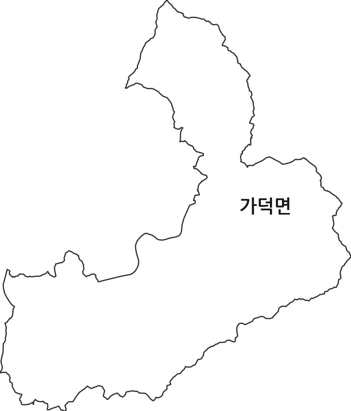 충청북도 청주시 상당구 가덕면 행정동 행정구역 경계 지도