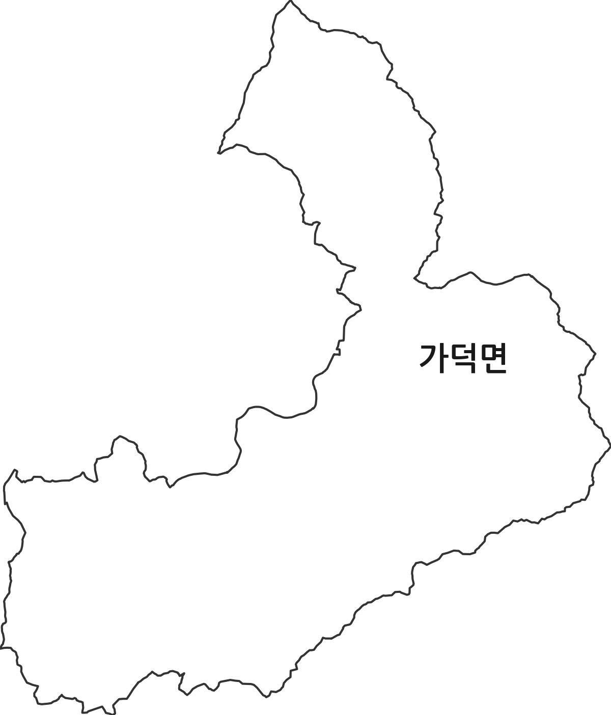 충청북도 청주시 상당구 가덕면 법정동 행정구역 경계 지도