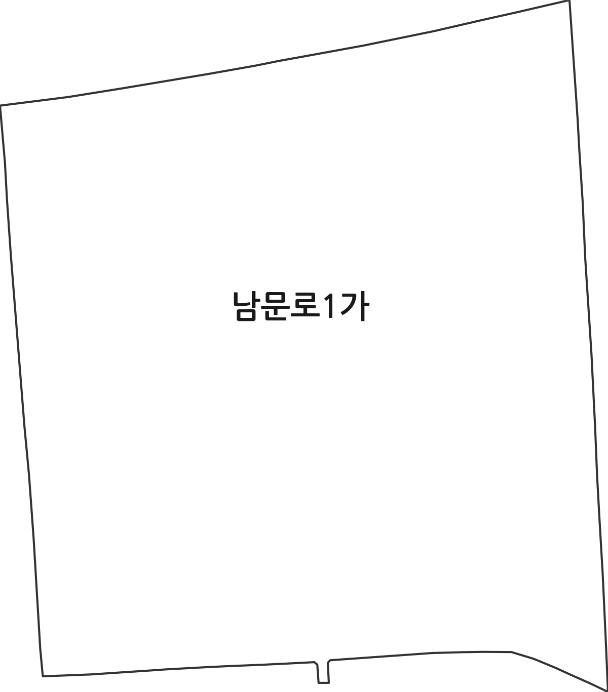 충청북도 청주시 상당구 남문로1가 법정동 행정구역 경계 지도