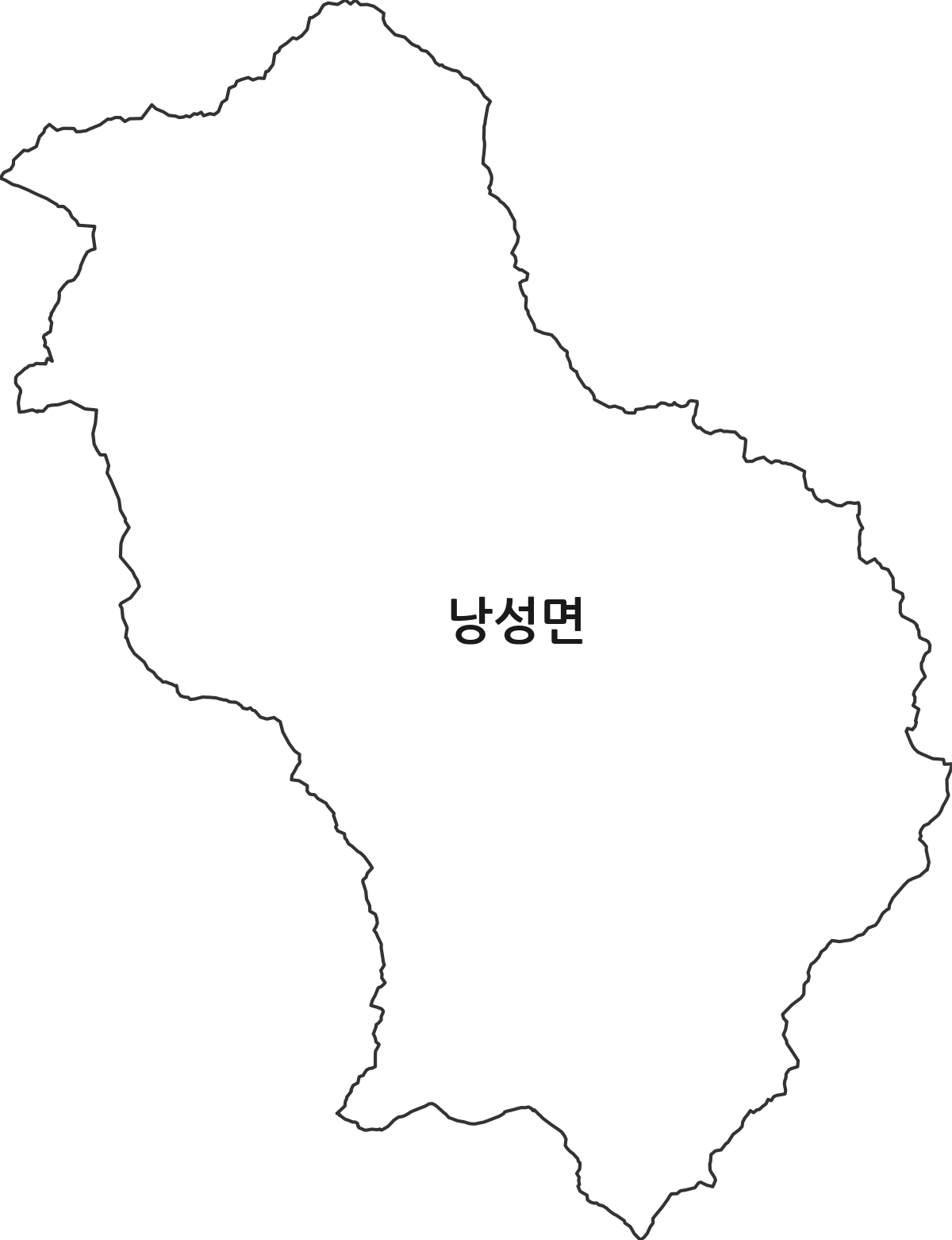 충청북도 청주시 상당구 낭성면 법정동 행정구역 경계 지도