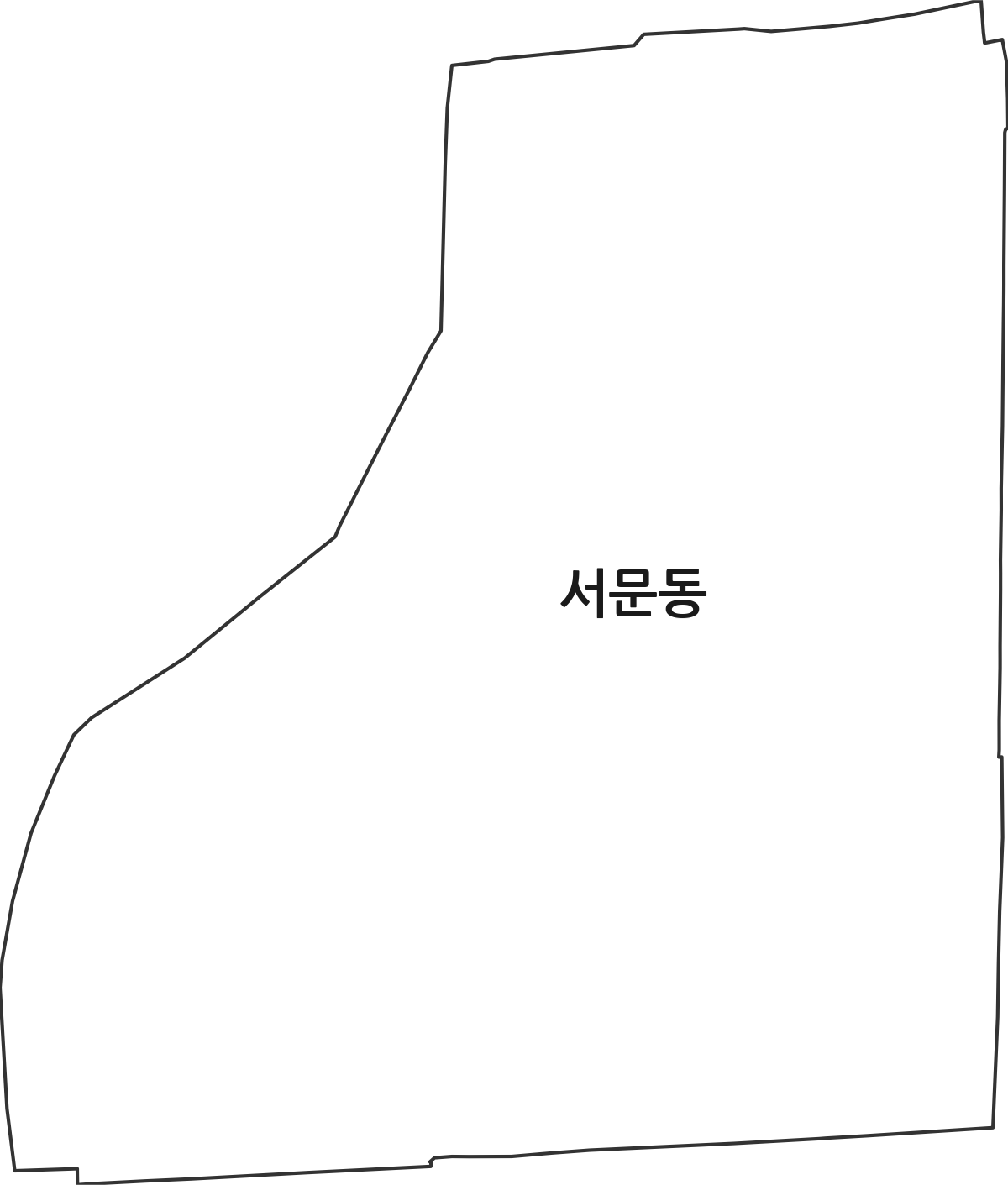 충청북도 청주시 상당구 서문동 법정동 행정구역 경계 지도