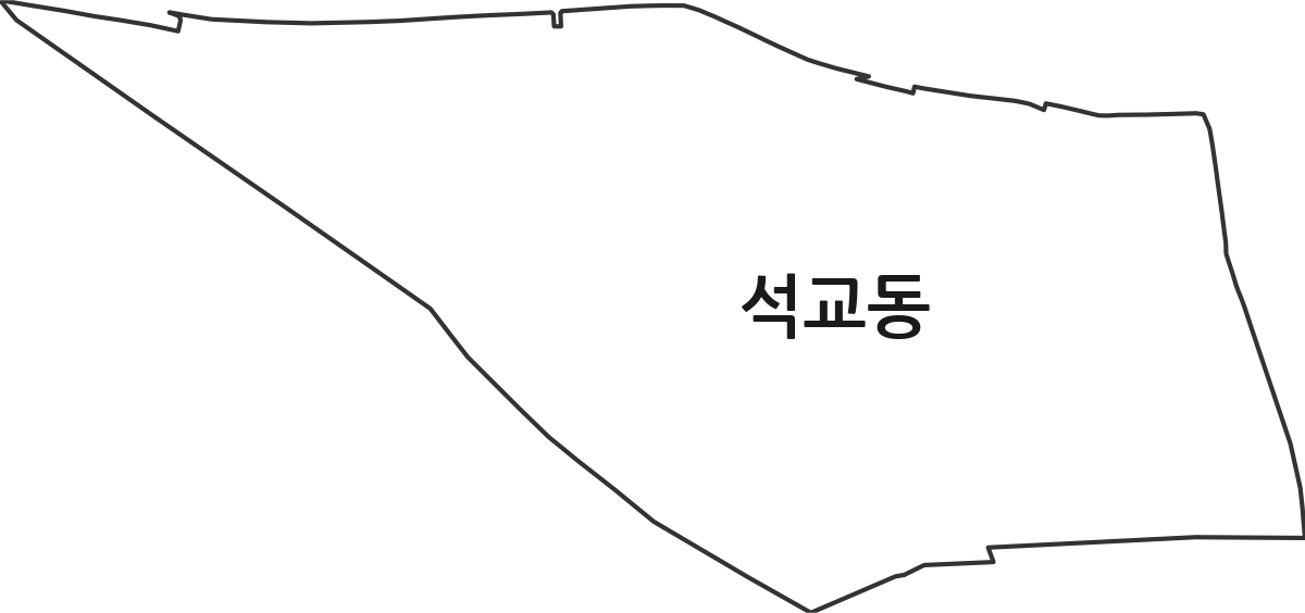 충청북도 청주시 상당구 석교동 법정동 행정구역 경계 지도